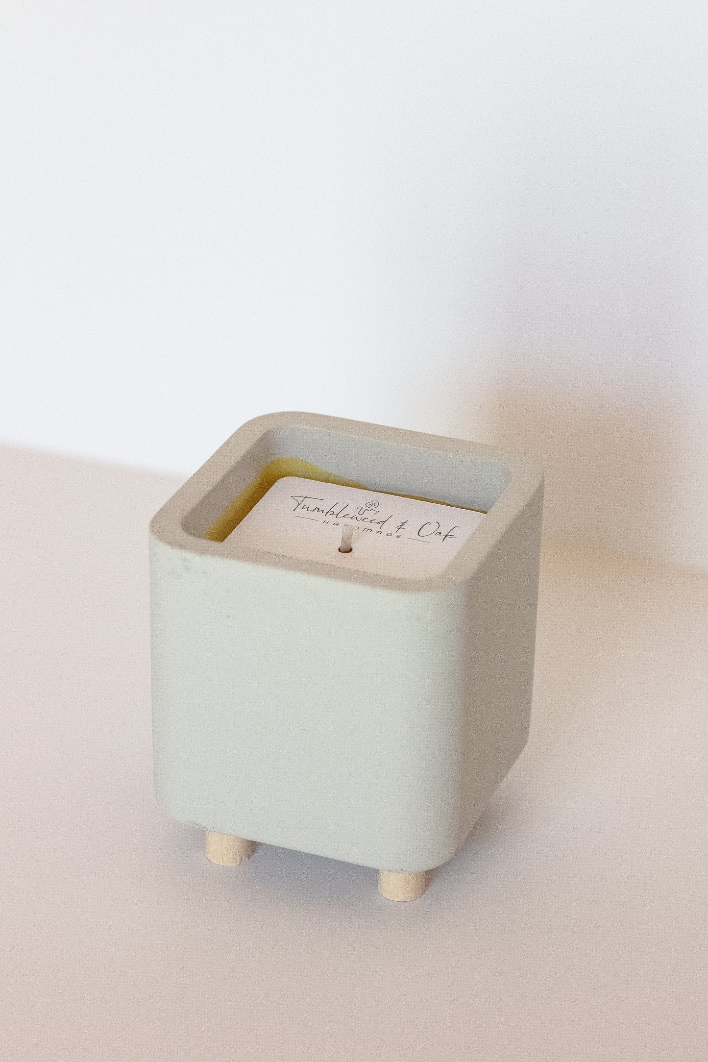 Square Concrete Candle