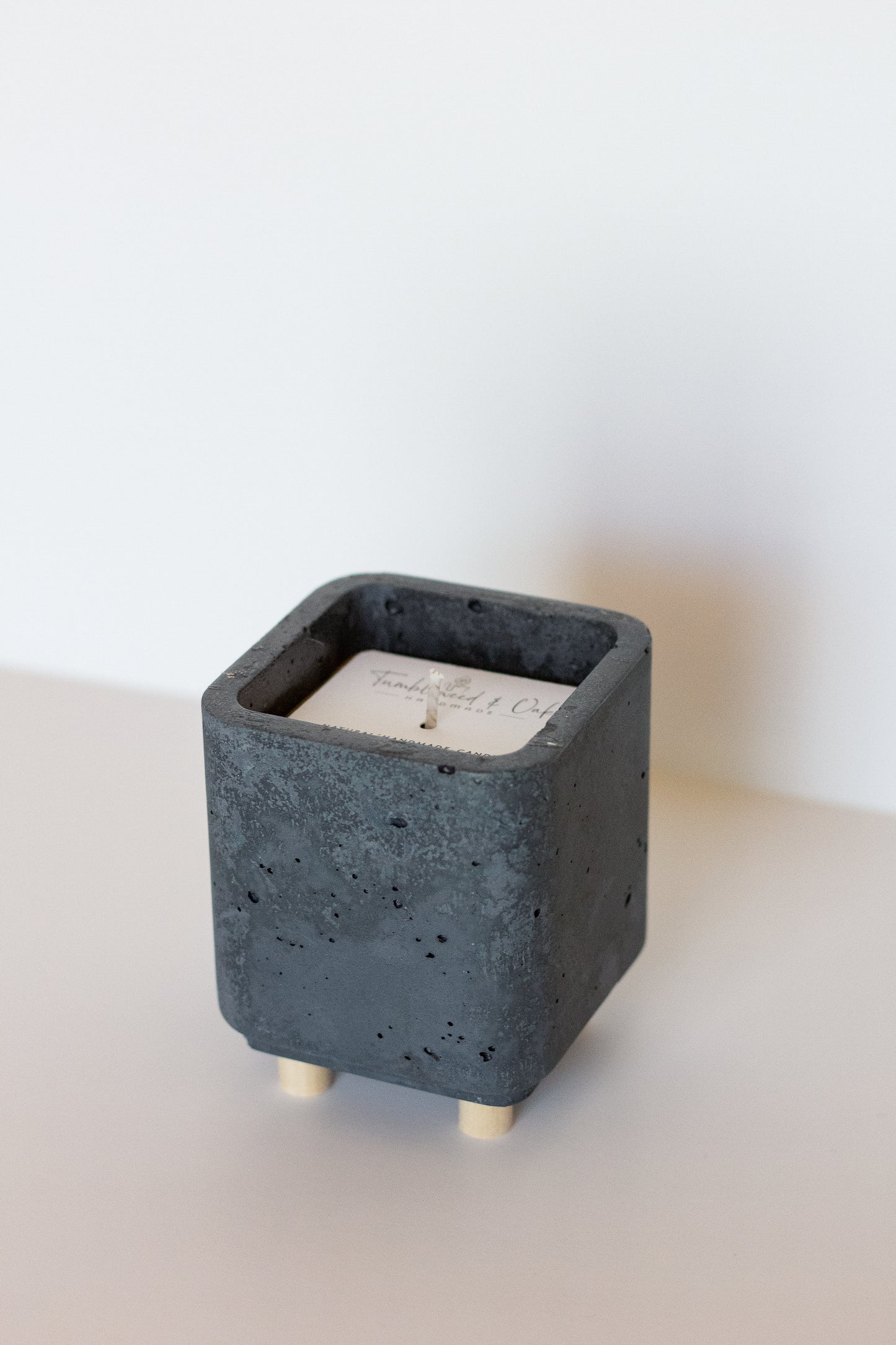 Square Concrete Candle