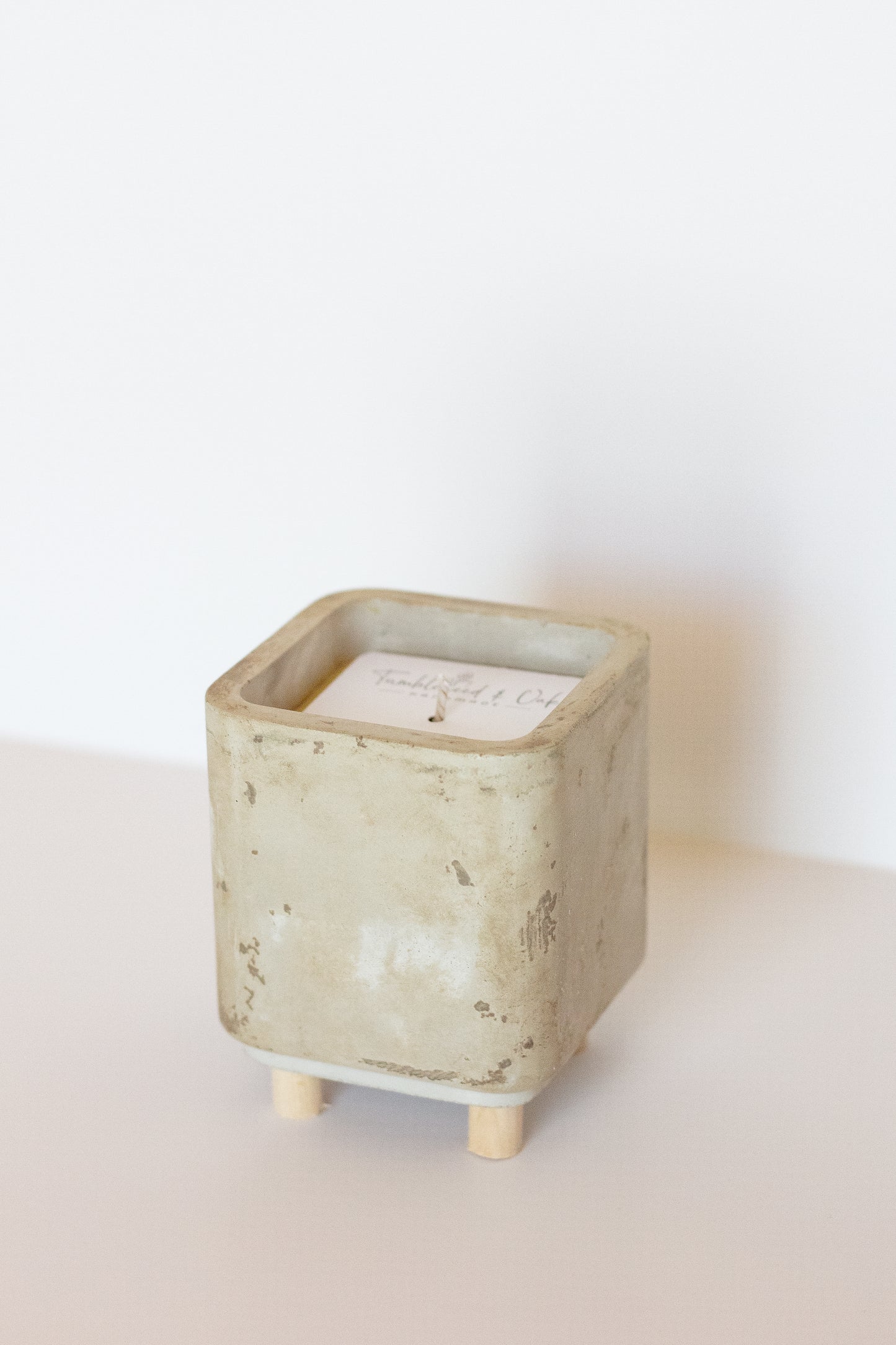 Square Concrete Candle