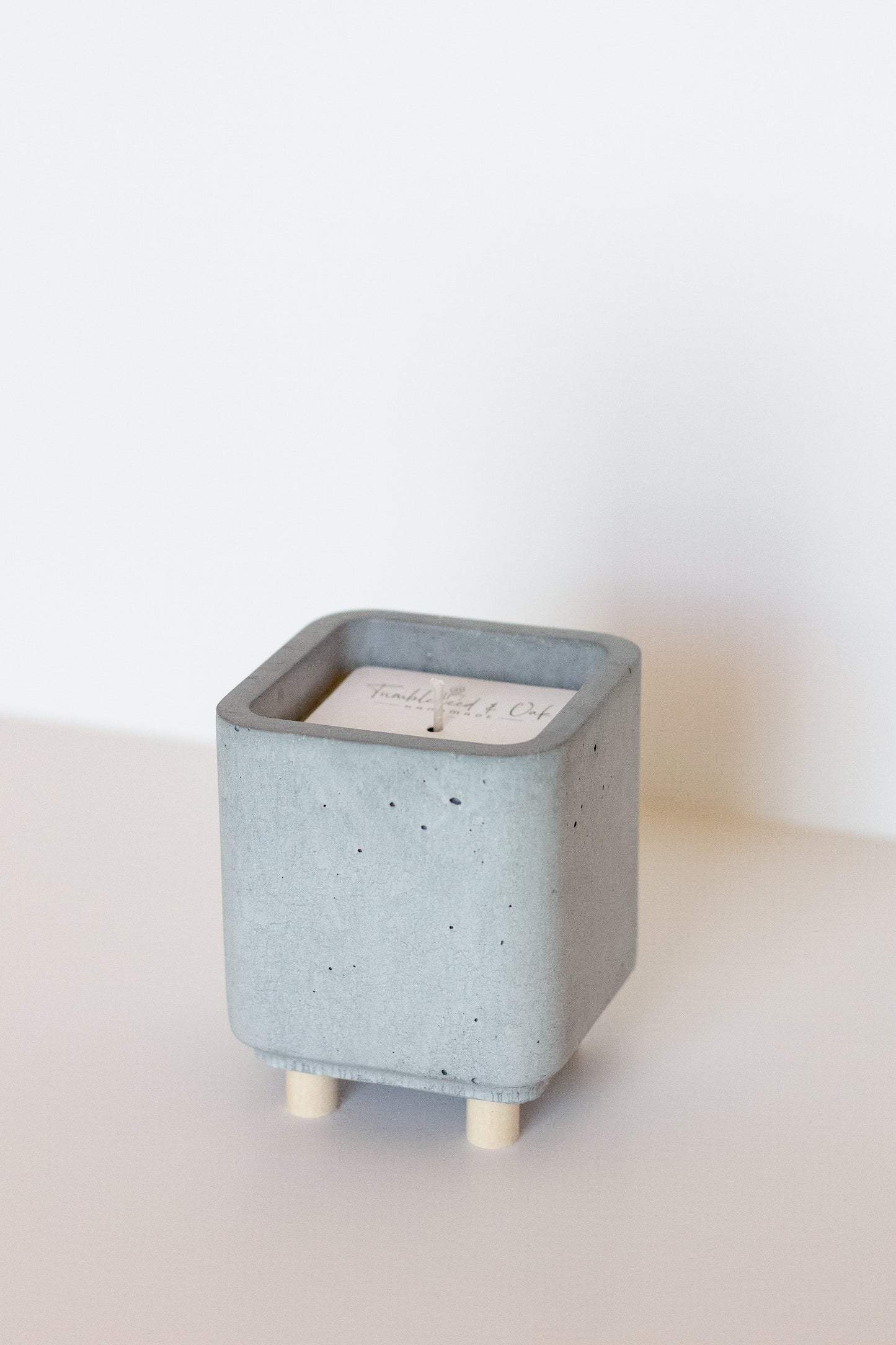 Square Concrete Candle