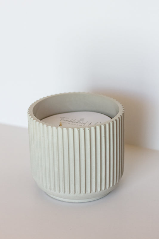 Concrete 2 Wick Beeswax Candle