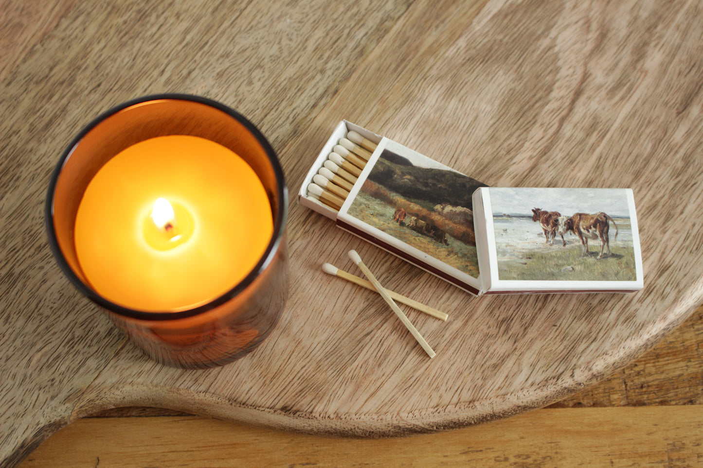 Clear Amber Glass Candle