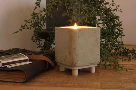 Square Concrete Candle